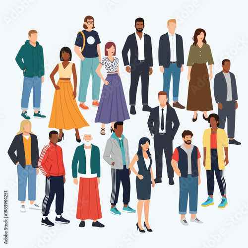 Diverse group of people standing together 6.