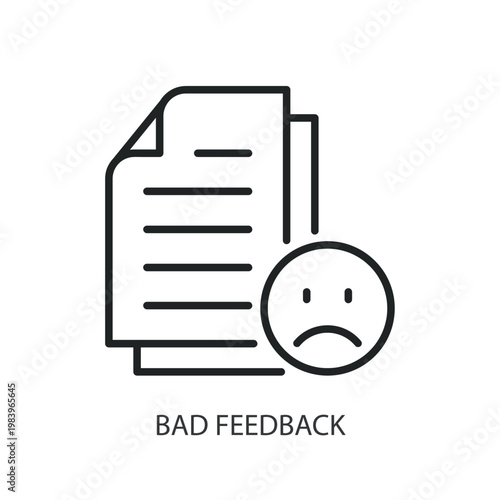 Bad Feedback thin line vector icons