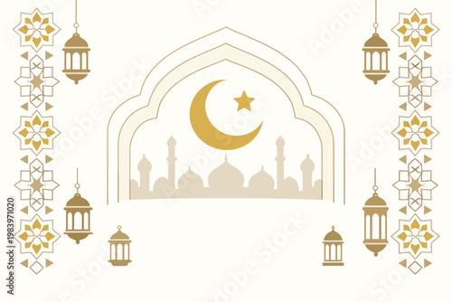 Islamic New Year Muharram Greeting Illustration