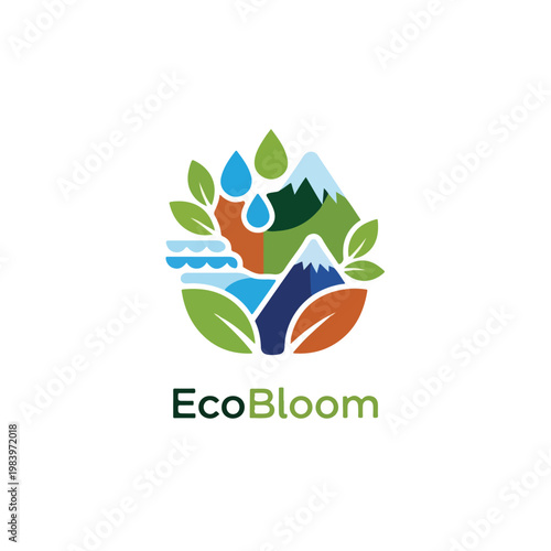 Eco Bloom Nature Conservation Logo Design.