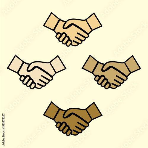 Handshake logo Icon Illustrator Vector