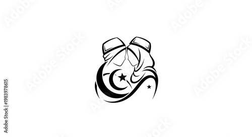 Islamic symbol of faith and unity, representing peace and devotion.