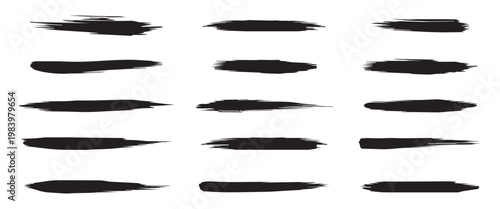 Artistic Ink Underline Dividers and Rough-Line Grunge Brush Stroke Set, Professional Vector Paint Pack