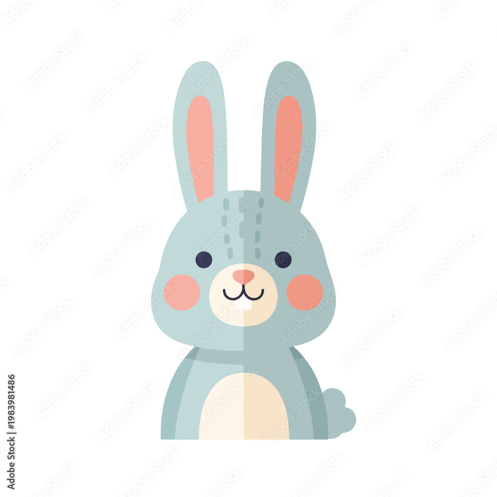 Obraz premium Cute Gray Bunny Rabbit Face.