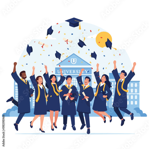 Group of people in graduation gowns 4.