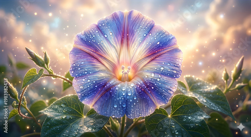 Morning glory close up