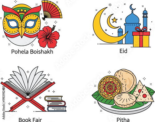 Celebrations of Pohela Boishakh Eid with traditional food and Book Fair
