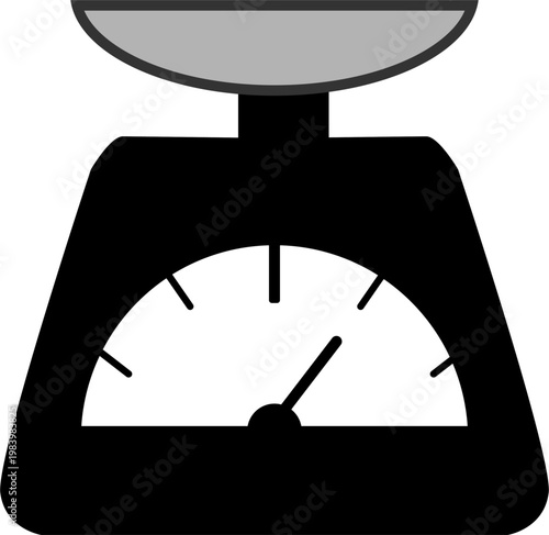 Minimalist Weight Scale Icon Design for Measurement and Balance Concept