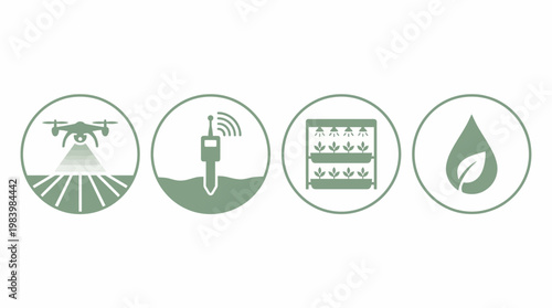 Smart Farming and Precision Agriculture Icons