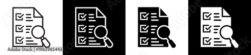 Compliant Line And Glyph Icon In Black White Background    