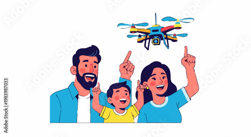 A happy family with a child enjoying lake fishing as a hobby and recreation with a fisherman catching fish using a cartoon character vector illustration for outdoor activity.