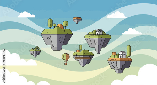 Floating Islands in the Sky Scene.