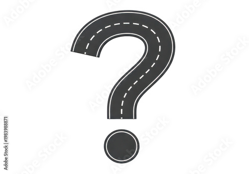 Mysterious black question mark icon with dotted outline and fill