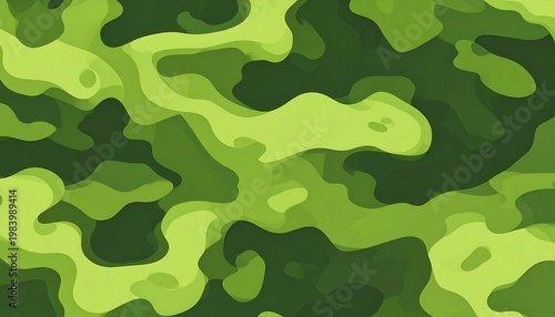 Sfondo digitale con motivo mimetico astratto in diverse sfumature di verde, ideale per design grafici e contesti militari o naturali.