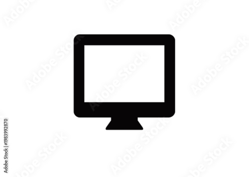 lcd monitor isolated on white