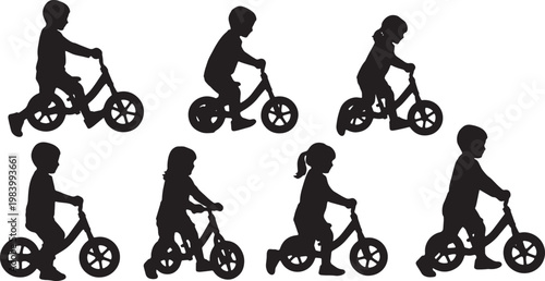 Toddlers on Balance Bikes