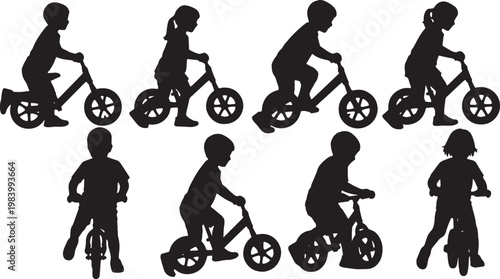 Toddlers on Balance Bikes
