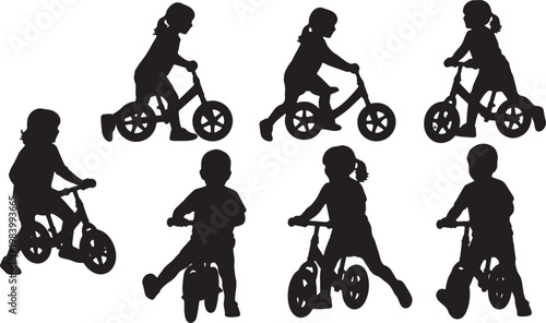 Toddlers on Balance Bikes