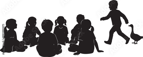 Kids Playing Duck Duck Goose