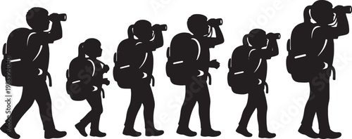 Kids Hiking and Exploring Nature