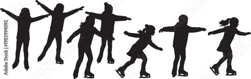 Kids Ice Skating Winter Activity