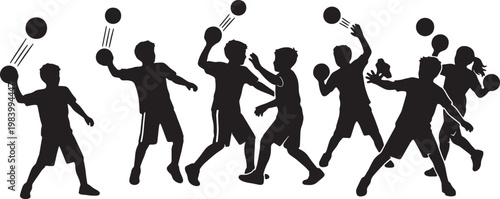 Children Playing Dodgeball Game