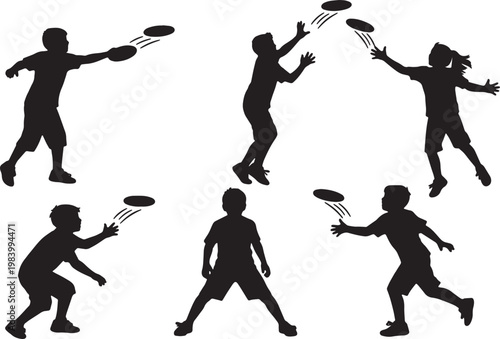 Kids Playing Frisbee in Park