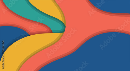 Colorful abstract shapes design element.