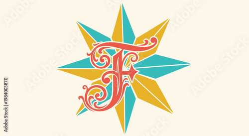 Decorative Letter Logo Design Element.