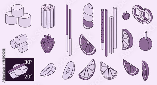 Food and drink items on display.