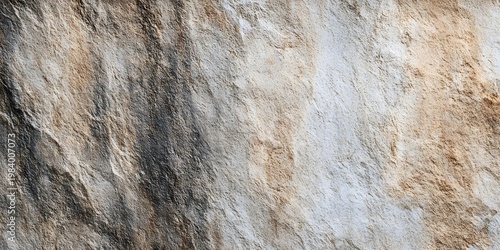 Rough natural stone texture featuring an abstract pattern of earthy browns, whites, and dark greys, ideal for background designs and decorative surfaces with organic appeal