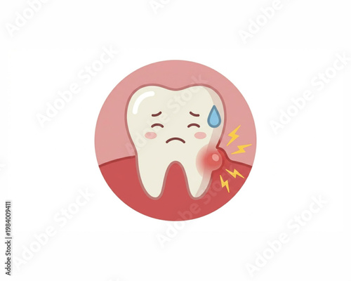 Illustration of a Toothache and Dental Pain