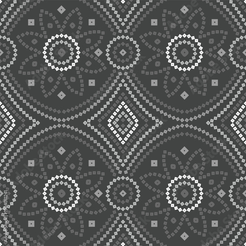 Tableau sur toile New block print allover seamless repeat pattern