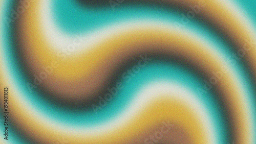 Tableau sur toile The color combination is quite unique, combining teal (greenish blue), ochre (da