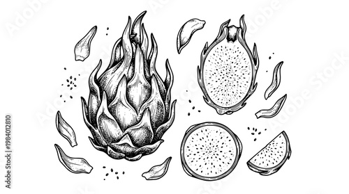 Artichoke vector illustration with slices and leaves design