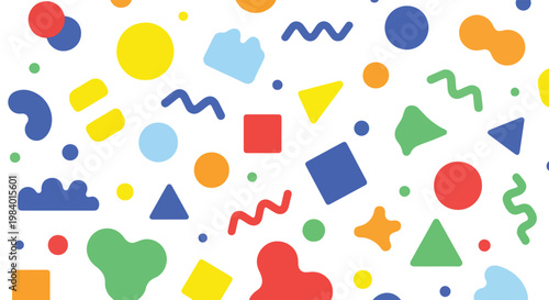 Colorful Geometric Shapes Pattern Background 2.