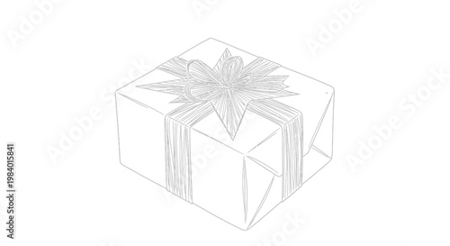 Beautifully wrapped gift box with a decorative bow on top, a symbol of surprise