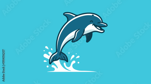 Joyful Dolphin Leaping from the Ocean Waves in Sunlight.