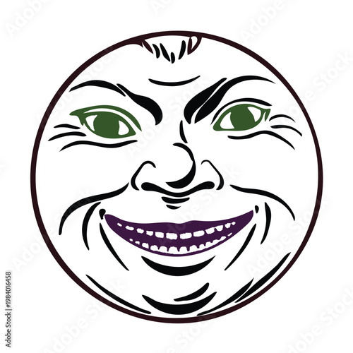 Classic cartoon character with an exaggerated, joyful expression