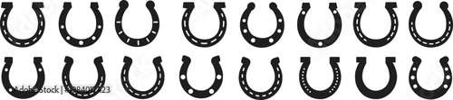 Horseshoe icon. Good luck and fortune symbols. Equestrian and horse graphic design. Horseshoe icon set. horseshoe Vector Design Icon Style. Horseshoe icon set. Luck symbol. Vector