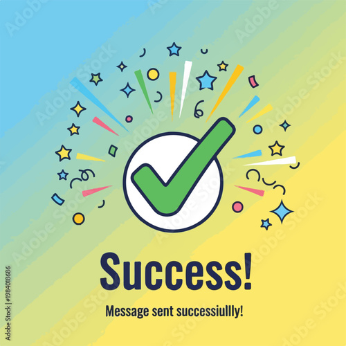 Green Checkmark Success Icon Symbol.