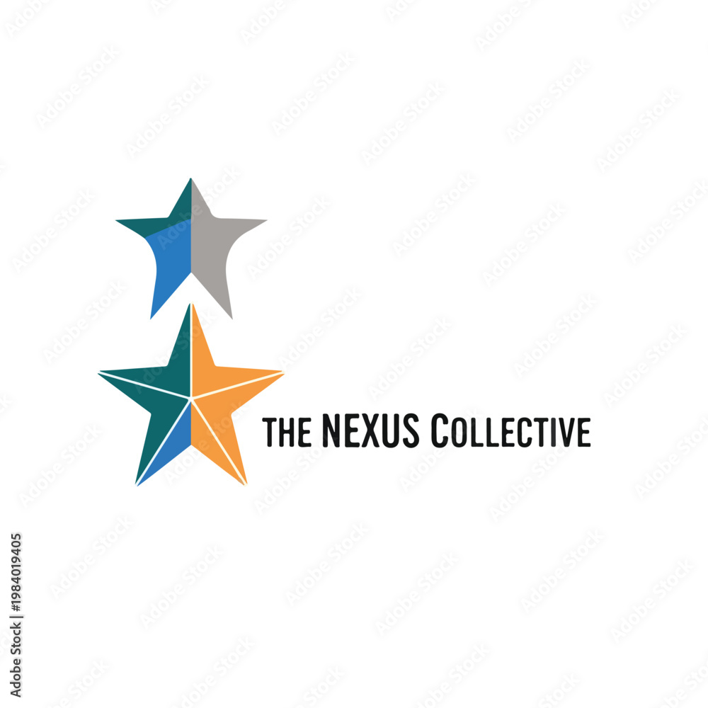 Obraz premium The Nexus Collective Star Logo Design.