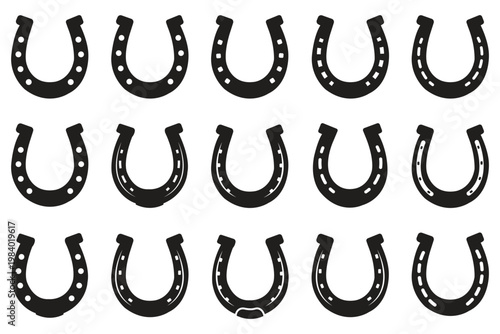 Horseshoe icon. Good luck and fortune symbols. Equestrian and horse graphic design. Horseshoe icon set. horseshoe Vector Design Icon Style. Horseshoe icon set. Luck symbol. Vector