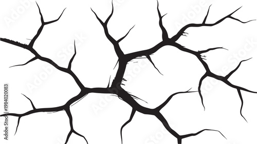 Cracked Earth Texture Vector Illustration for Drought and Environmental Crisis Concepts