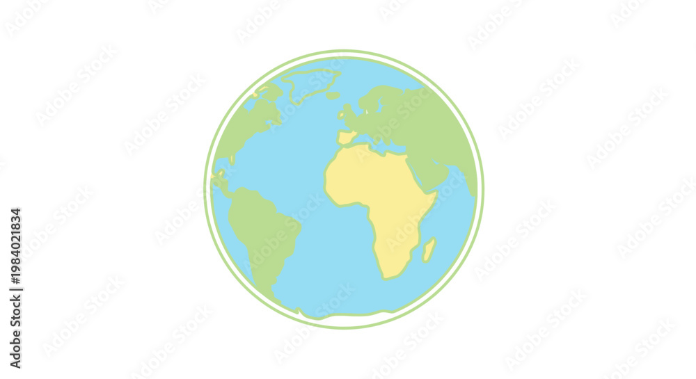 Obraz premium Globe Earth Planet World Map Africa.