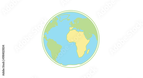 Globe Earth Planet World Map Africa.