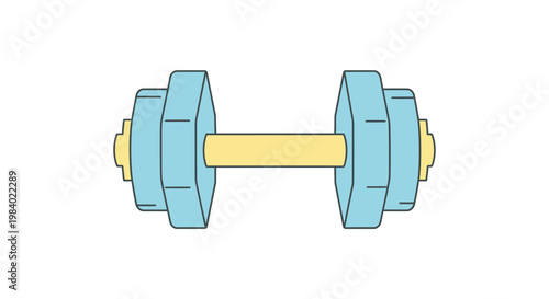 Dumbbell weightlifting fitness exercise equipment.