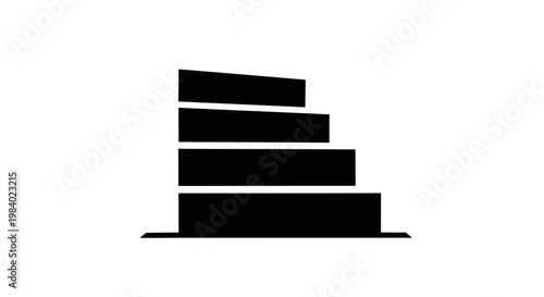 Black bars stacked in descending order.