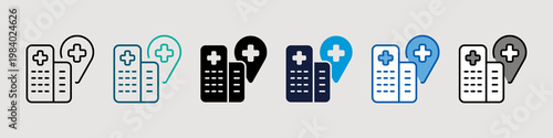 Hospital Single Icon Pack Multistyle