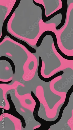 Pink and gray abstract pattern design on white background